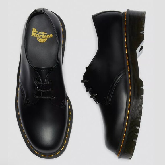 NEW Dr Martens 1461 Bex Leather Oxford Shoe Boots Black Lace Up Ankle EU 39 - Picture 1 of 9